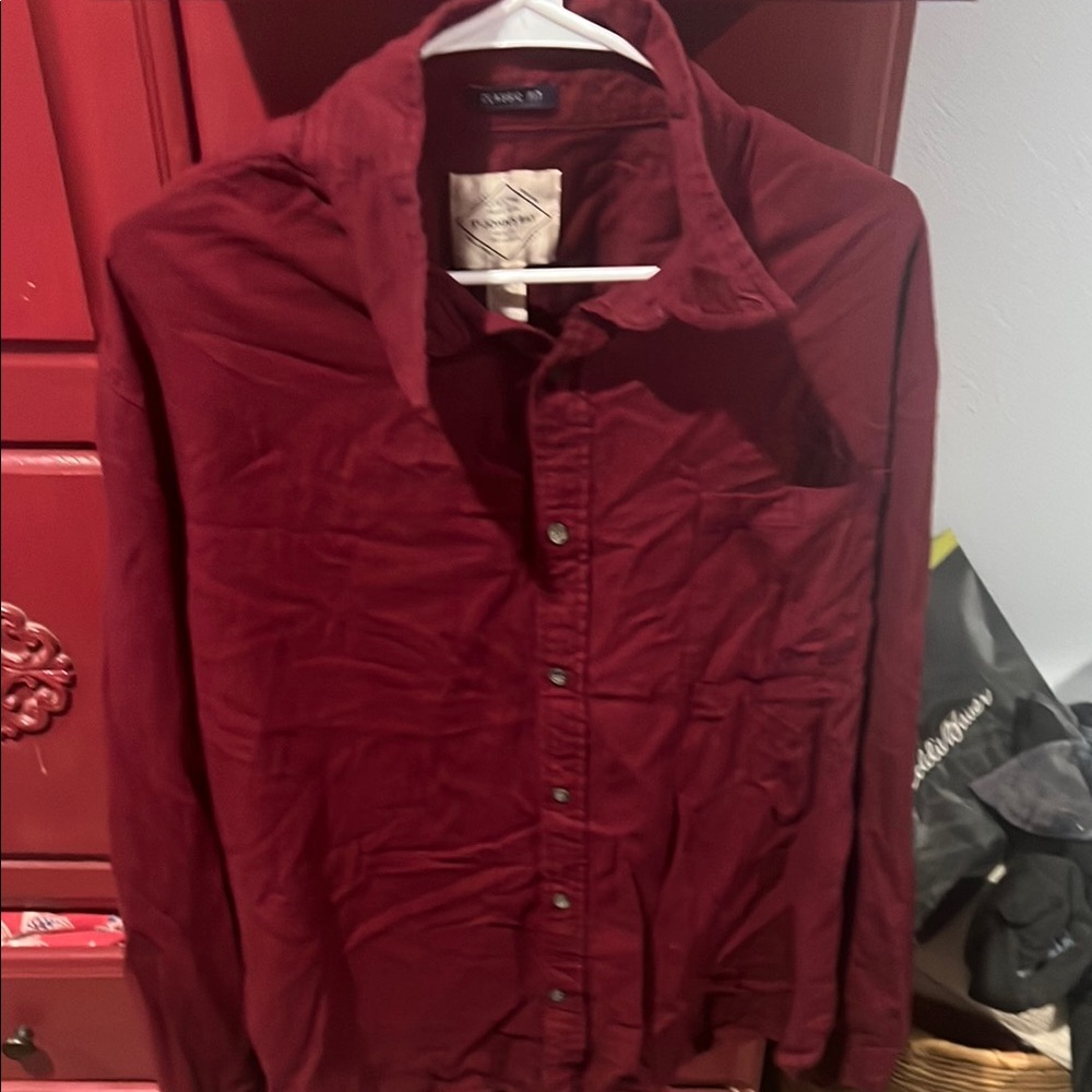 Classic Burgundy Men's Shirt ( St. John’s bay